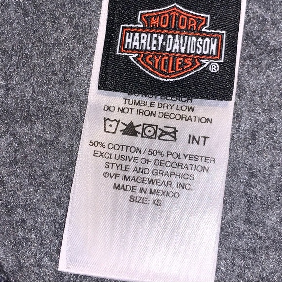 NEW! XS Harley Davidson Girls Zip Up Hooded Sweatshirt - Picture 6 of 6